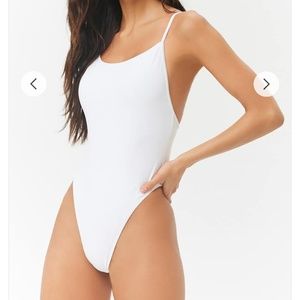 White one piece swimsuit